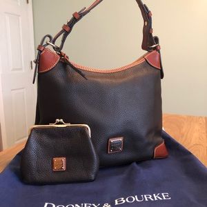 Dooney & Bourke Pebble Grain Hobo & Large Kisslock Coin Purse